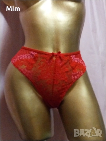  Резервирани XL Червена еластична дантелена бикина 