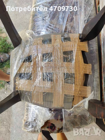 Старинни мебели - маса, пейка/диванче и два стола, снимка 6 - Дивани и мека мебел - 53109991