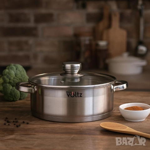 Тенджера Voltz Плитка, Индукция, Неръждаема стомана