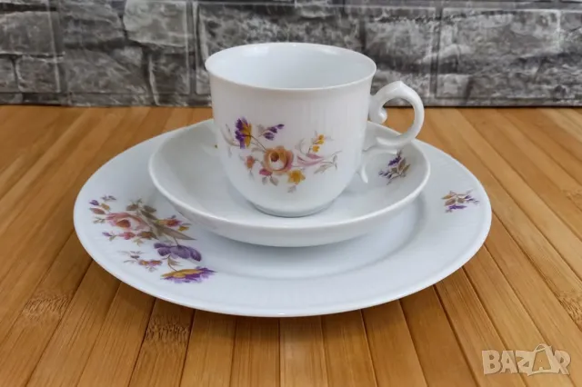 Сервиз за трима - Heinrich, Höchst, снимка 2 - Сервизи - 49701604