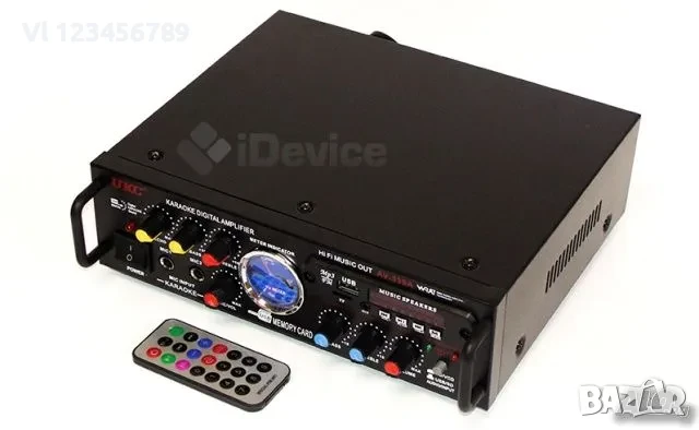 Караоке Аудио Домашен усилвател Модел: UKC AV-339A + BLUETOOTH, снимка 5 - Ресийвъри, усилватели, смесителни пултове - 50796851