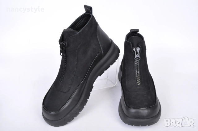 НОВО! Дамски спортни боти с цип - Два цвята, снимка 9 - Дамски боти - 52290405