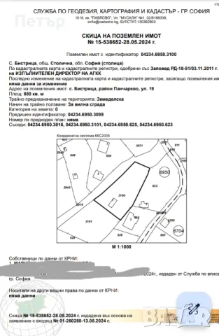 Продава ПИ Панчарево, снимка 2 - Парцели - 47105616