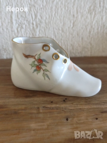 Порцеланова вазичка,обувка Herend, снимка 8 - Колекции - 53777283