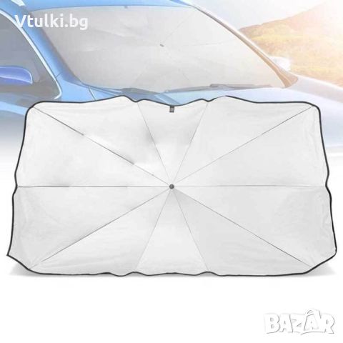 ЧАДЪР СЕННИК ПРОМО за кола - UV защита, 135x75 см, сребрист/черен, снимка 8 - Аксесоари и консумативи - 46612245