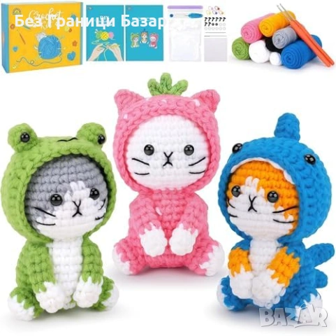 Нов Стартов комплект плетене на една кука коте DIY за начинаещи, видео