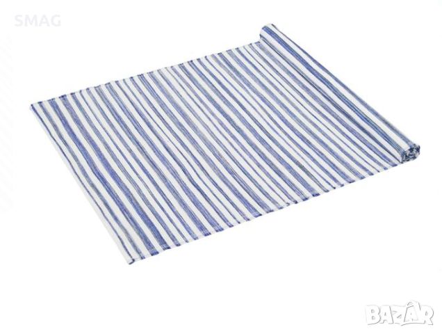 Плажна постелка ролка памук бяло синьо райе 180x70cm, снимка 1 - Други - 46365785