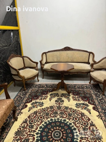 холна гарнитура  две кресла и диван , снимка 9 - Антикварни и старинни предмети - 53539142