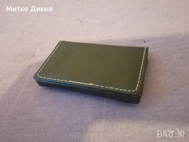 Лукойл калъвче за визитки карти естествена кожа ново, снимка 2 - Портфейли, портмонета - 53800434
