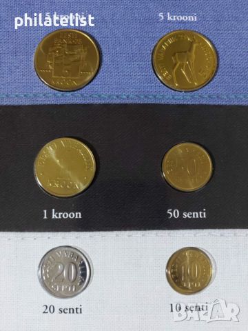 Естония 1992-2003 - Комплектен сет от 6 монети, снимка 3 - Нумизматика и бонистика - 46379393