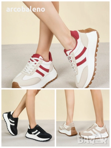 Дамски ниски маратонки, 3цвята 