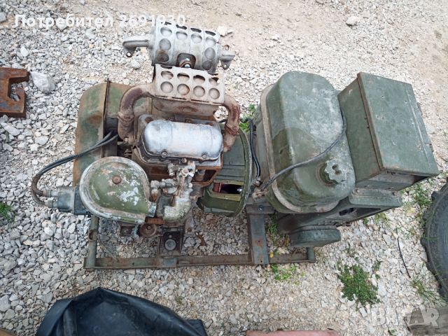 Малко ползван работещ на ГАЗ  руски военен агрегат двуцилиндров монофазен генератор