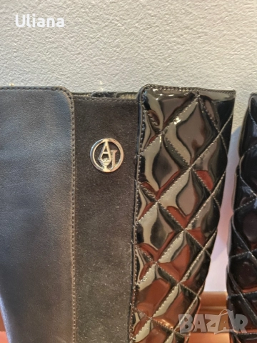 Дамски ботуши Armani кожа, снимка 2 - Дамски ботуши - 51921734