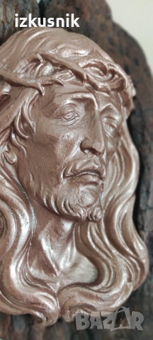Христос – барелеф върху старо дърво, снимка 4 - Антикварни и старинни предмети - 52376672