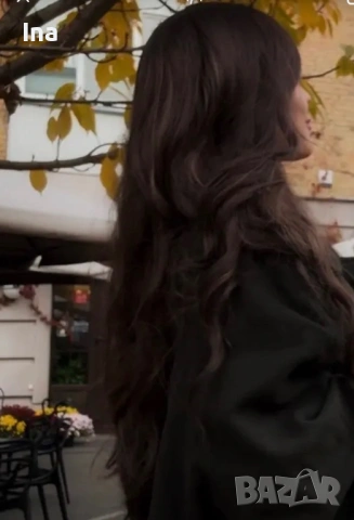 Тъмно кестенява перука , снимка 7 - Аксесоари за коса - 53105130