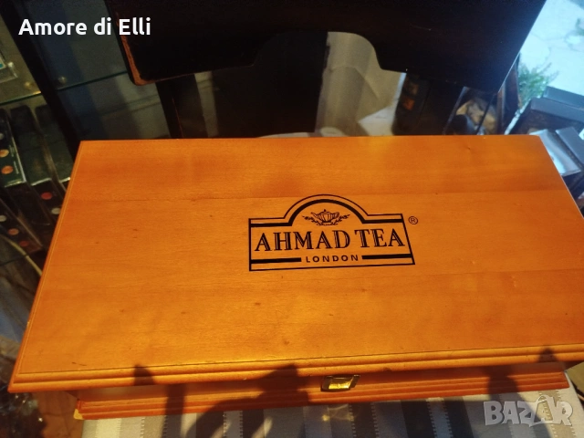 Дървена кутия за чай , снимка 3 - Прибори за хранене, готвене и сервиране - 53776752