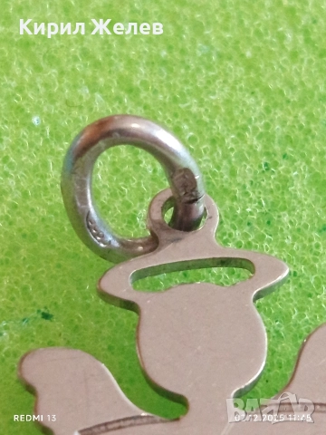 Сребърна висулка АНГЕЛЧЕ красив стилен дизайн 33196, снимка 6 - Колиета, медальони, синджири - 52623689