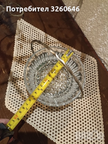 Стъклена кошничка, снимка 3 - Декорация за дома - 53670361