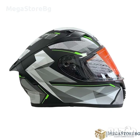 Каска за мотор 108 - размер S - Matt Black/Green, снимка 3 - Аксесоари и консумативи - 50576724