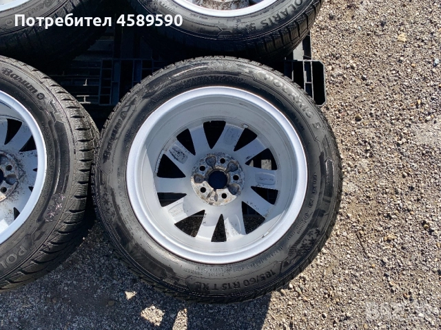 Алуминиеви джанти 15цола 5x100 + ЗИМНИ ГУМИ Barum за Seat Ibiza,Skoda Fabia,Vw Polo,Audi A1, снимка 12 - Гуми и джанти - 52258948