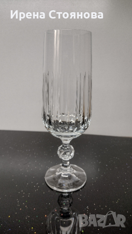 Комплект от 6 кристални чаши за бяло вино/шампанско. , снимка 7 - Чаши - 44969041