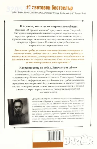 Джордан Б. Питърсън: 12 правила за живота. Противоотрова срещу хаоса, снимка 2 - Художествена литература - 50333029