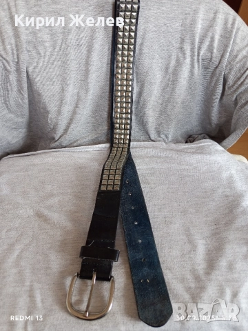 Дамски кожен колан с капси тип рокерски много красив 46942