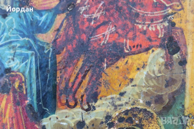 Стара Гръцка икона , снимка 4 - Икони - 50917991