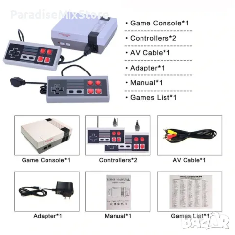 MINI NES Classic гейм конзола Вградени игри: 620 класически игри; Вход: AC 220V; Изход: DC 6V-150mA;, снимка 5 - Други игри и конзоли - 47400257