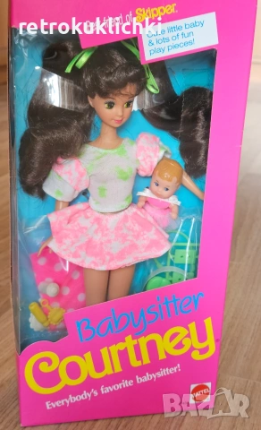 Ретро кукла Барби 1990, Barbie Courtney Babysitter #9434, снимка 4 - Кукли - 53972204
