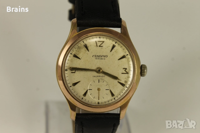 1960's Мъжки Ръчен Часовник CANDINO Swiss 20 Микрона Позлата, снимка 7 - Мъжки - 52494355