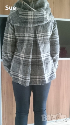 Карирано Палто Zara XS, снимка 3 - Палта, манта - 51928997