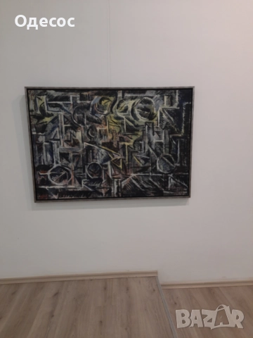 Голяма Абстрактна картина"Полунощ" на худ. Иван Минчев, снимка 3 - Картини - 52300036