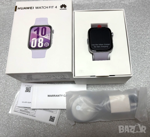 НОВ!!! Смарт часовник Huawei - Watch Fit 4, 1.82'', лилав, снимка 2 - Смарт часовници - 53647573