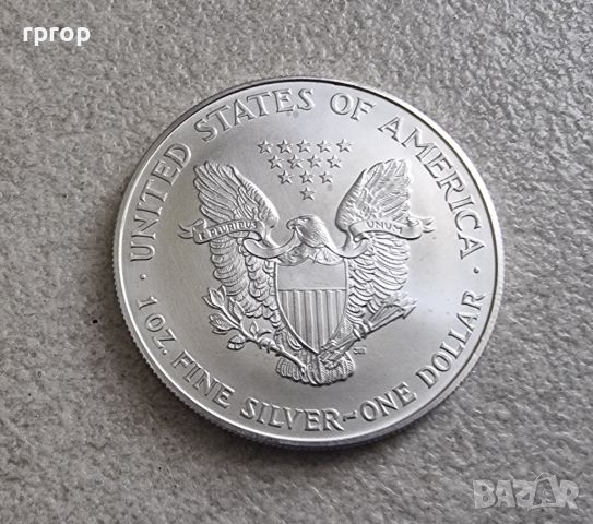 САЩ.  1 сребърен долар. 1999 година.  Американски сребърен орел  Сребро 0.999 ., снимка 3 - Нумизматика и бонистика - 45186140