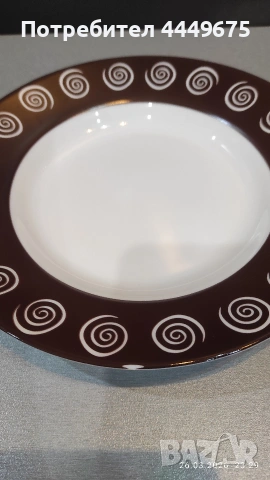 Дълбоки чинии от фин костен порцелан, снимка 4 - Чинии - 53991566