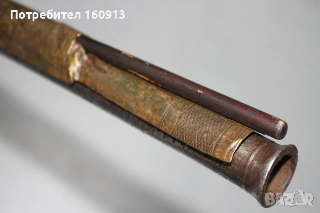 Автентичен оригинален балкански Джефердар . Кремъчна пушка ., снимка 18 - Антикварни и старинни предмети - 51423254