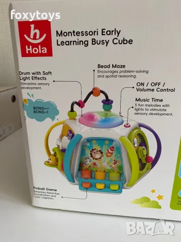 Hola - Занимателен бебешки център, 14 в 1, пирамида, снимка 12 - Образователни игри - 50098523