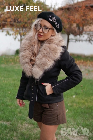 Дамско Яке -Естествен Косъм ⚜️, снимка 2 - Якета - 52656674