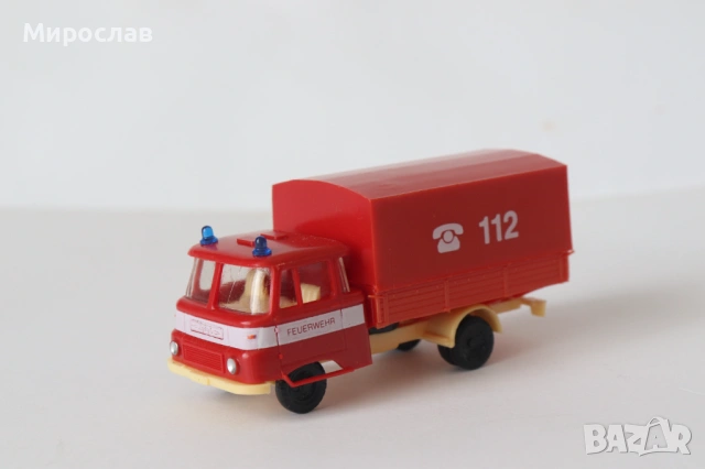 SPM H0 1/87 ROBUR РОБУР ПОЖАРНА КАМИОН МОДЕЛ, снимка 6 - Колекции - 53655253