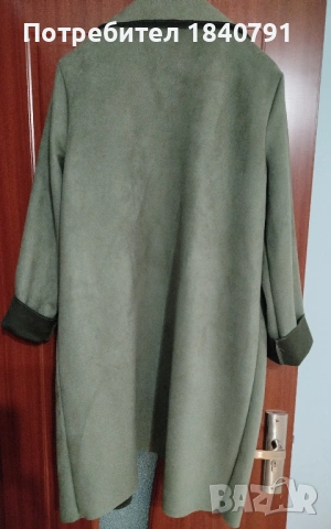 Зелено-каки сако/манто F&F –  размер L - XL, снимка 4 - Сака - 53495270
