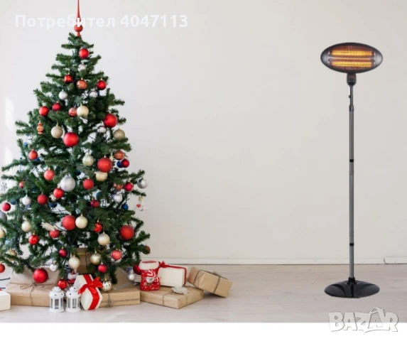 Кварцова печка, стояща 2000W, снимка 3 - Отоплителни печки - 51387837