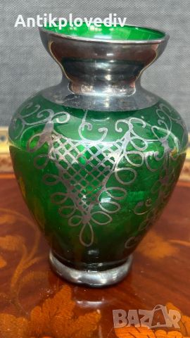 Кристална ваза Bohemia със сребро, снимка 5 - Вази - 45334723