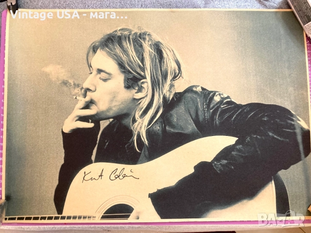Ретро постер на Кърт Кобейн / Kurt Cobain