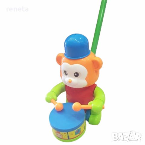 Играчка Маймуна, За бутане, Пластмасов, Многоцветен, снимка 1 - Дрънкалки и чесалки - 46202680