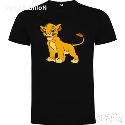 Нова детска тениска с героя Симба в черен цвят, снимка 1 - Детски тениски и потници - 45524899