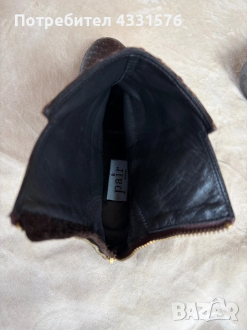 Италиански кожени обувки с питонова кожа., снимка 5 - Дамски боти - 53429904