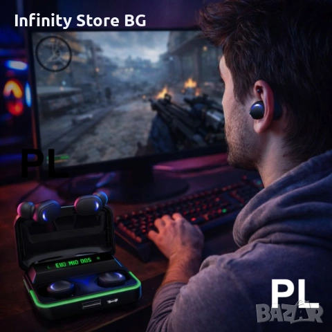 🎧 Безжични слушалки E10 MiPods 5.3 – стил, звук и свобода без кабели, снимка 5 - Безжични слушалки - 53466960