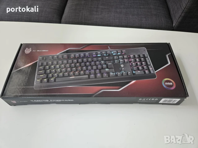 НОВА! Клавиатура Gaming A+ Seth, Механична, Rainbow подсветка, снимка 4 - Клавиатури и мишки - 50453457