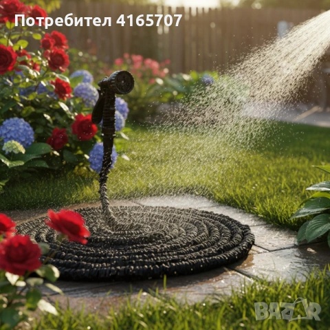 Гъвкав разтеглив градински маркуч 30м – Пълен комплект с пистолет (7 функции) и конектори, снимка 12 - Градински инструменти - 53369587